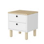 Hanah Home Rayme Mesita de Noche Roble Zafiro y Blanco